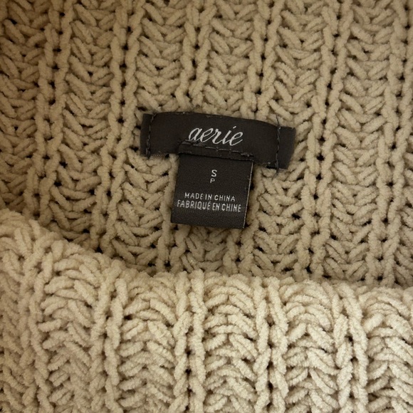 Aerie Cozy Oversized Sweater Chenille Turtleneck - Picture 5 of 7